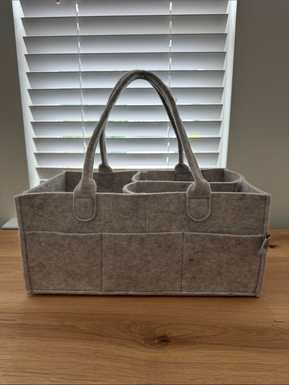 Parker Baby Oatmeal Felt Diaper Caddy